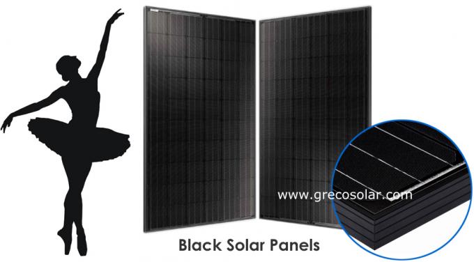 黒い太陽電池パネル 240 ワット、モノクリスタル黒い太陽電池パネル